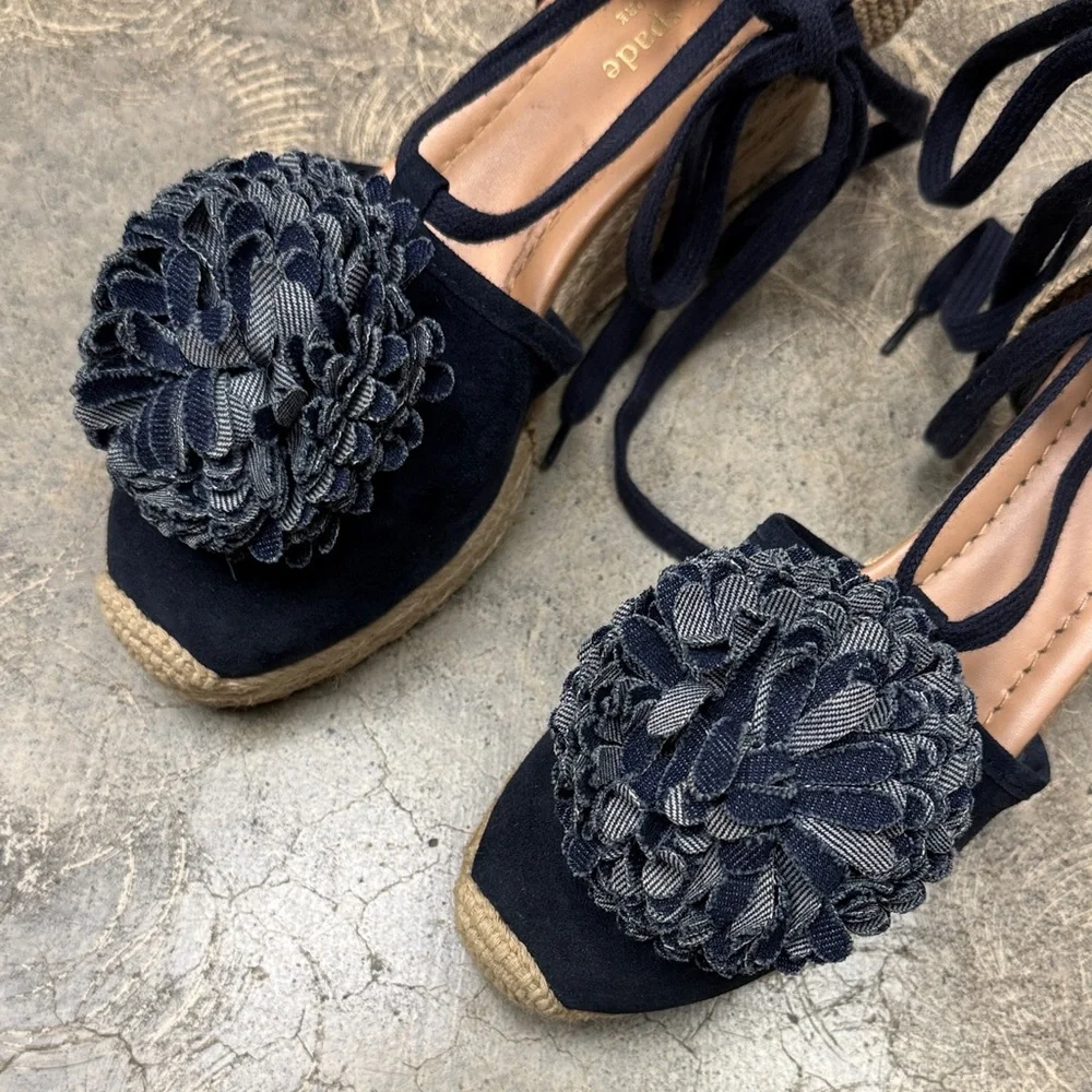 * Kate Spade Dark Blue Espadrille Sandals